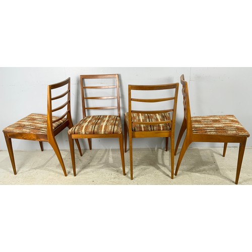 614 - STYLISH MACINTOSH DINING TABLE  198cm x 95cm EXTENDED AND FOUR CHAIRS