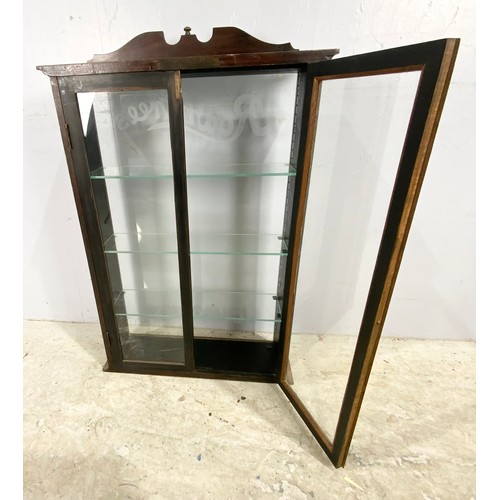 701 - GLAZED CONFECTIONERS CABINET, WITH ROWNTREE TO FRONT