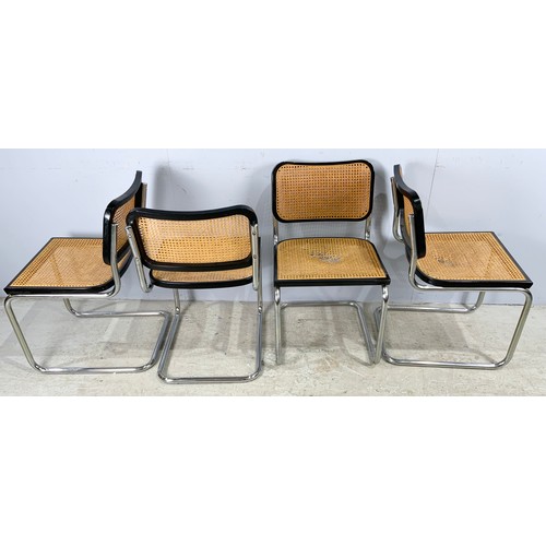 630 - 4 BAUHAUS DINING CHAIRS MADE IN ITALY