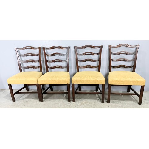 719 - HARLEQUIN SET OF EIGHT (SIX PLUS TWO CARVERS) GEORGIAN DINING CHAIRS