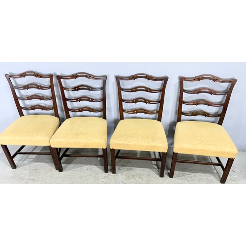 719 - HARLEQUIN SET OF EIGHT (SIX PLUS TWO CARVERS) GEORGIAN DINING CHAIRS