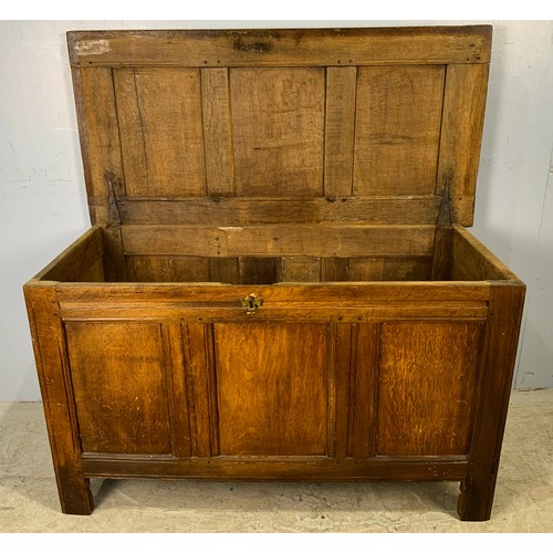 618 - OAK PANELLED CHEST WIDTH 112cm