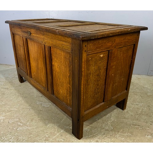 618 - OAK PANELLED CHEST WIDTH 112cm