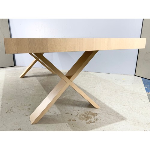 711 - VAN ROSSUM X TYPE DINING TABLE 260X100CM, WABI SABI OAK, WHITE PEPPER FINISH