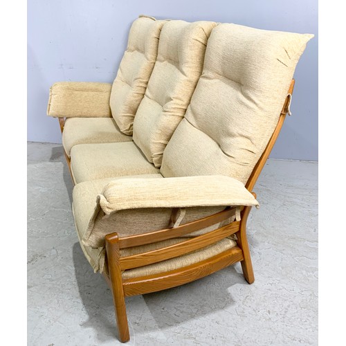 728 - ERCOL GOLDEN DAWN 3 SEATER SOFA WIDTH 187cm