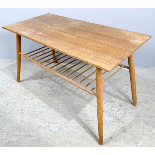 640 - LATE CENTURY COFFEE TABLE WITH UNDERTIER 90cm x 45cm