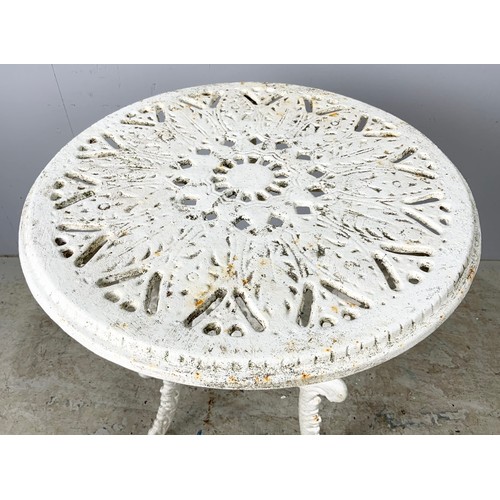 531 - HEAVY CAST IRON SMALL TABLE 46cm DIAMETER