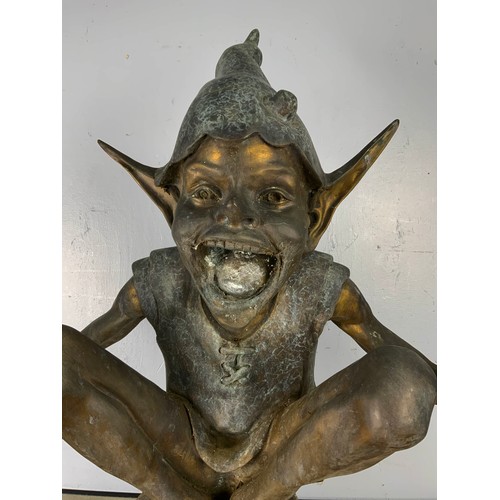 540 - AN IMPRESSIVE 20TH CENTURY BRONZE STATUE/WATER FEATURE MODELLED AS A GOBLIN