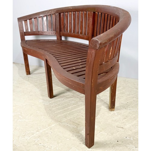 561 - CARIDA TEAK PEANUT SLATTED GARDEN BENCH WIDTH 164cm