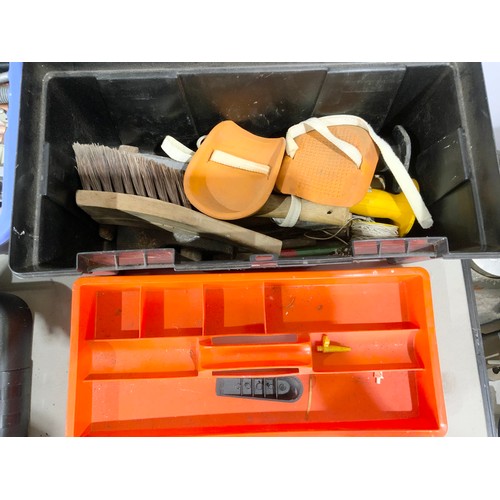 491 - 3 TOOL BOXES WITH ELECTRIC, PLUMBING & BUILDING TOOLS & HARDWARE