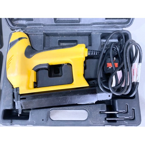 501 - 3 CASED POWER TOOLS INC. NAILER / STAPLER, SOLDERING IRON & PUMP