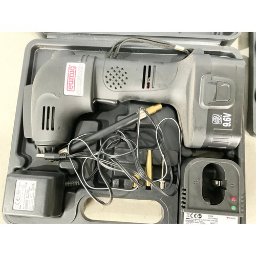 501 - 3 CASED POWER TOOLS INC. NAILER / STAPLER, SOLDERING IRON & PUMP