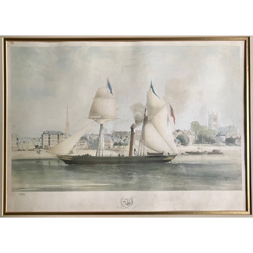 31 - H. ENGLISH WATERCOLOUR T/W THE SCREW STEAMER - CITY OF WORCESTER LTD ED. PRINT