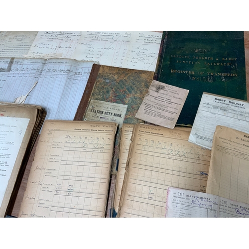 232 - TAFF VALE RAILWAY, STATION DUTY BOOK PORTH STATION, REGISTER OF PARCELS & TRAFFIC (BOOK TAFF VALE BU... 