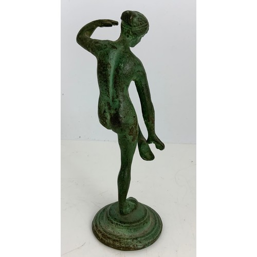 289 - UNUSUAL BRONZE? FIGURE OF A NAKED DANCER. 17cm TALL