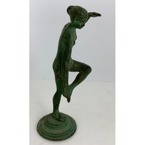 289 - UNUSUAL BRONZE? FIGURE OF A NAKED DANCER. 17cm TALL