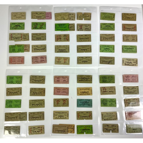 266 - RAILWAY TICKETS, 5O TICKETS AS SHOWN RELATING TO THE DENBIGH, RUTHIN & CORWEN RAILWAY, INC PARLIMENT... 