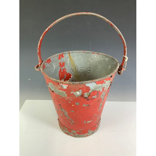 215 - RAILWAY FIRE BUCKET, MARKED BR (M)