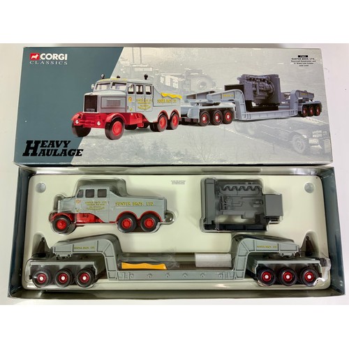 146 - CORGI HEAVY HAULAGE, 2 BOXED MODELS, 17603 SIDDLE COOK SCAMMELL CONSTRUCTOR & LOAD, & 17602 SHUNTER ... 