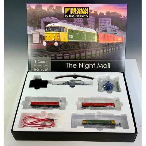 555 - GRAHAM FARISH N GAUGE BOXED SET, THE NIGHT MAIL 370-130, WITH BRUSH CLASS 47, 47522 DONCASTER ENTERP... 