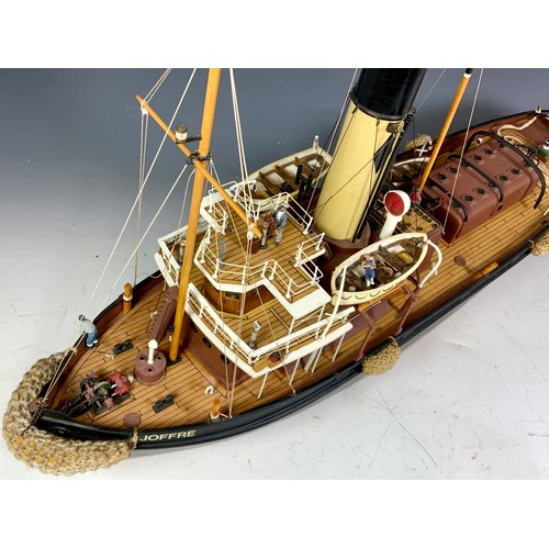 78 - RADIO CONTROLLED BOAT, 1916 TUG ‘JOFFRE’ (CALDERCRAFT) 1:48 OCEAN HARBOUR TUG, WELL DETAILED, RTR, &... 