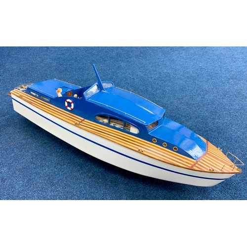 83 - RADIO CONTROLLED BOAT, AEROKITS ‘SEA QUEEN’ 1930s - 50’s STYLE RIVER CRUISER WITH INTERIOR FITTINGS,... 