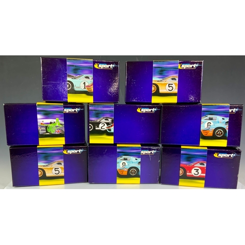 131 - SCALEXTRIC SPORT, 8 BOXED MODELS, INC. FORD GT, MK II, FORD GT 40, GT MKII, MG SPORT LE MANS 2001, A... 