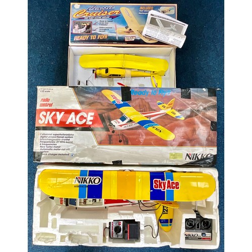 68 - RADIO CONTROLLED AIRCFAFT. PART BOXED 1:12 SCALE SKY ACE  NIKKO, AS SHOWN NOT CHECKED, T/W PART INCO... 