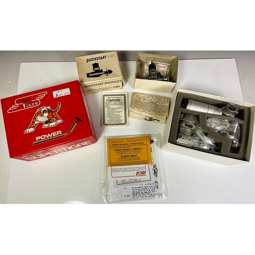 67 - MERLIN QUICK START DIESEL ENGINE & BOXED SUPER TIGER POWER ENGINE. BOX ADVISES SUPG0105 G 34 RING R/... 