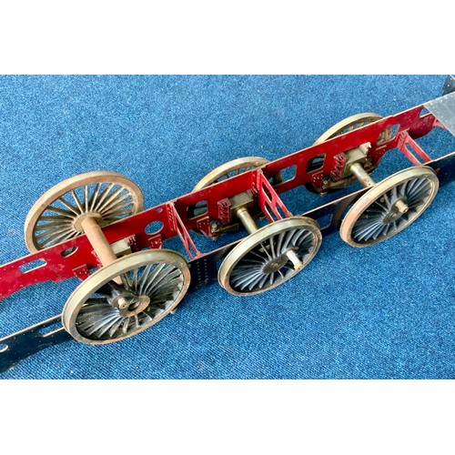 496 - 7 IN GAUGE PART ROLLING CHASSIS FOR A 4-6-0 LOCOMOTIVE, AS SHOWN WITH 2 PAIRS OF DRIVING WHEELS FITT... 