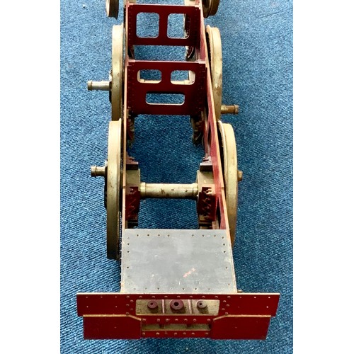 496 - 7 IN GAUGE PART ROLLING CHASSIS FOR A 4-6-0 LOCOMOTIVE, AS SHOWN WITH 2 PAIRS OF DRIVING WHEELS FITT... 