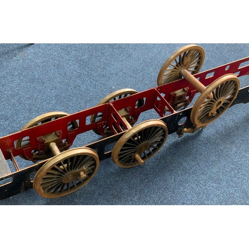 496 - 7 IN GAUGE PART ROLLING CHASSIS FOR A 4-6-0 LOCOMOTIVE, AS SHOWN WITH 2 PAIRS OF DRIVING WHEELS FITT... 