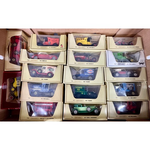 114 - SOLIDO, 4 BOXED MODELS, MATCHBOX YESTERYEARS, 15 STRAW BOX, 1 WHITE BOX & 4 RED BOXED MODELS.