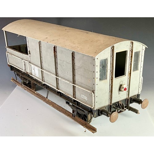 498 - 5 INCH GAUGE MINIATURE RAILWAY, GWR TOAD 20 T BRAKE VAN IN GREY LIVERY