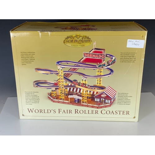 48 - GOLD LABEL COLLECTION BOXED WORLDS FAIR ROLLER COASTER, STICKER ADVISES “ USED WORKING DC MOTOR WIRE... 