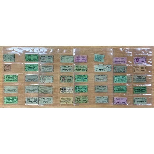 265 - RAILWAY TICKETS A GOOD COLLECTION BASED ON THE ABERYSTWYTH & WELSH COAST RAILWAY, APPROX 125, THE CA... 