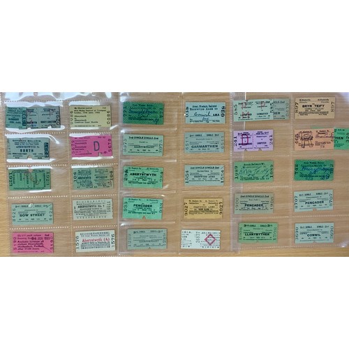 265 - RAILWAY TICKETS A GOOD COLLECTION BASED ON THE ABERYSTWYTH & WELSH COAST RAILWAY, APPROX 125, THE CA... 