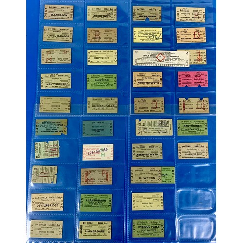 265 - RAILWAY TICKETS A GOOD COLLECTION BASED ON THE ABERYSTWYTH & WELSH COAST RAILWAY, APPROX 125, THE CA... 