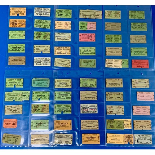 265 - RAILWAY TICKETS A GOOD COLLECTION BASED ON THE ABERYSTWYTH & WELSH COAST RAILWAY, APPROX 125, THE CA... 