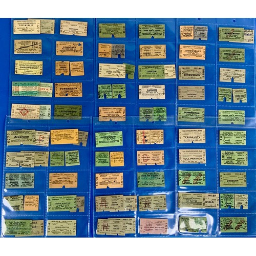 263 - RAILWAY TICKETS , BASED ON AND AROUND THE SHREWSBURY & HEREFORD RAILWAY, APPROX 160 ASSORTED TICKETS... 