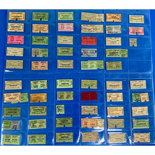 263 - RAILWAY TICKETS , BASED ON AND AROUND THE SHREWSBURY & HEREFORD RAILWAY, APPROX 160 ASSORTED TICKETS... 