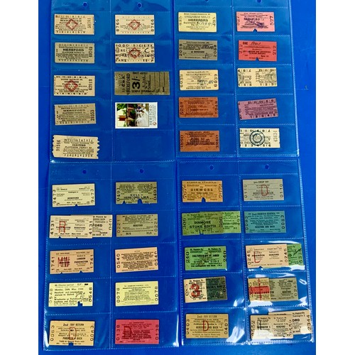 263 - RAILWAY TICKETS , BASED ON AND AROUND THE SHREWSBURY & HEREFORD RAILWAY, APPROX 160 ASSORTED TICKETS... 