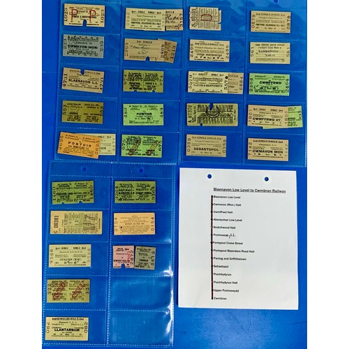 261 - RAILWAY TICKETS, BASED ON THE BLAENAVON LOW LEVEL TO CWMBRAN RAILWAY 34 TICKETS INC PONTHIR, PANTED ... 