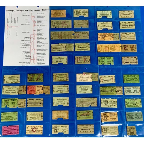 261 - RAILWAY TICKETS, BASED ON THE BLAENAVON LOW LEVEL TO CWMBRAN RAILWAY 34 TICKETS INC PONTHIR, PANTED ... 