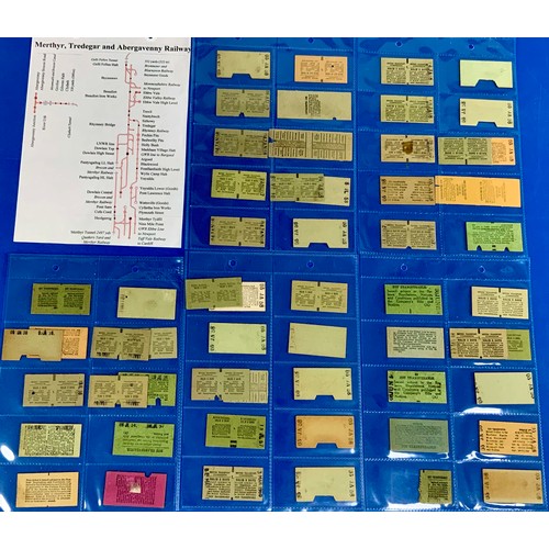 261 - RAILWAY TICKETS, BASED ON THE BLAENAVON LOW LEVEL TO CWMBRAN RAILWAY 34 TICKETS INC PONTHIR, PANTED ... 