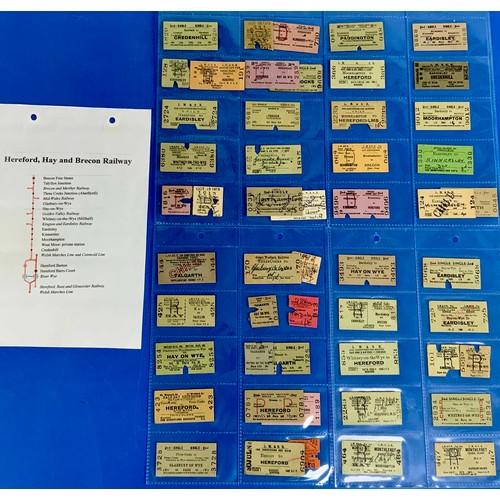 261 - RAILWAY TICKETS, BASED ON THE BLAENAVON LOW LEVEL TO CWMBRAN RAILWAY 34 TICKETS INC PONTHIR, PANTED ... 