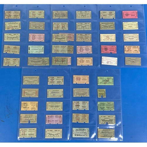 259 - RAILWAY TICKETS, COLLECTION OF TICKETS, MOSTLY  BASED ON THE HEART OF WALES LINE, APPROX 150 TICKETS... 