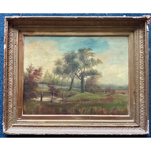 20 - CHARLES FREDERICK RUMP (1853-1924), PR. FRAMED OILS ON PANEL DEPICTING LANDSCAPES SCENES EACH APPROX... 