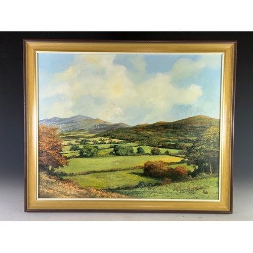 11 - FRAMED ALAN KING PAINTING THE MALVERN HILLS FROM THE SOUTH WEST, ORIGINAL OIL AKIN OF MALVERN 19083,... 