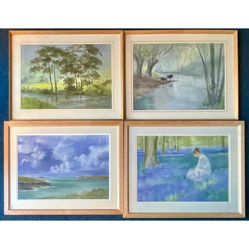 34 - A COLLECTION OF 8 ORIGINAL FRAMED PASTEL SKETCHES BY ANN THISTLEWAITE